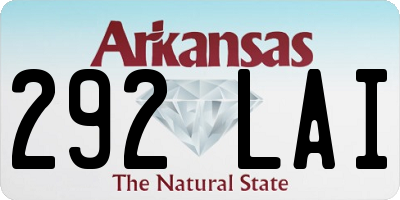 AR license plate 292LAI