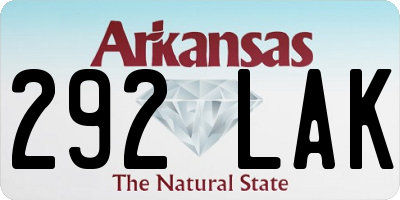 AR license plate 292LAK