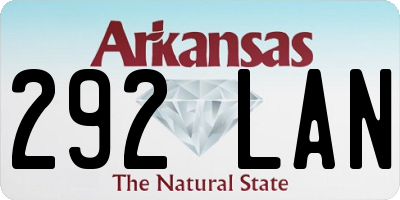AR license plate 292LAN