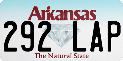 AR license plate 292LAP
