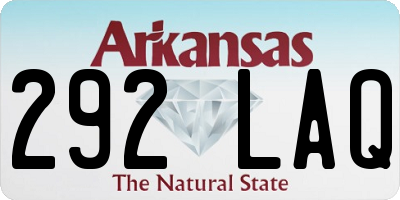 AR license plate 292LAQ