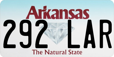 AR license plate 292LAR