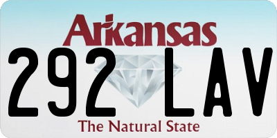 AR license plate 292LAV