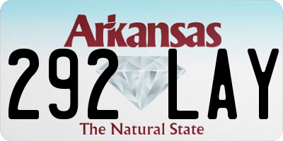 AR license plate 292LAY