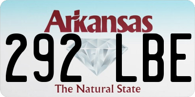AR license plate 292LBE