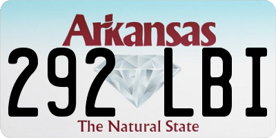 AR license plate 292LBI