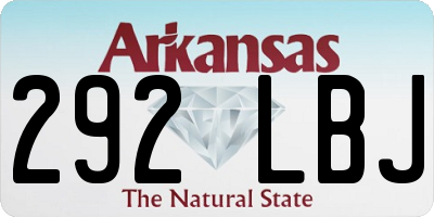 AR license plate 292LBJ
