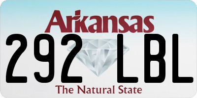AR license plate 292LBL