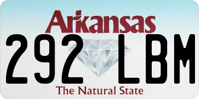 AR license plate 292LBM
