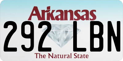 AR license plate 292LBN