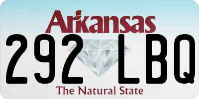 AR license plate 292LBQ