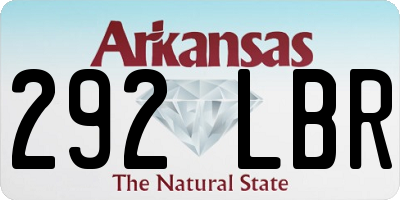 AR license plate 292LBR