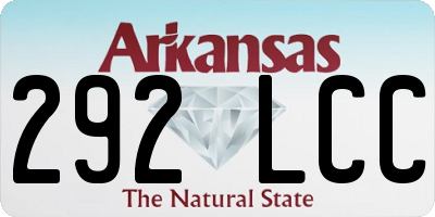 AR license plate 292LCC