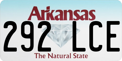 AR license plate 292LCE