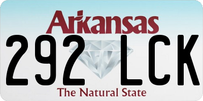 AR license plate 292LCK