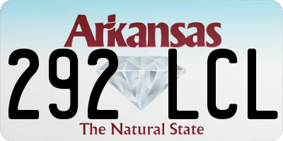 AR license plate 292LCL