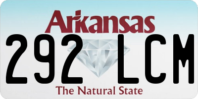 AR license plate 292LCM