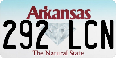 AR license plate 292LCN