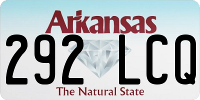 AR license plate 292LCQ