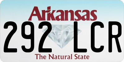 AR license plate 292LCR