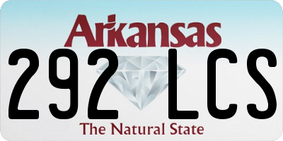 AR license plate 292LCS