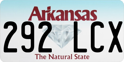 AR license plate 292LCX
