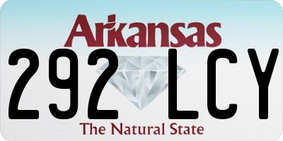 AR license plate 292LCY