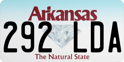 AR license plate 292LDA