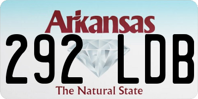 AR license plate 292LDB