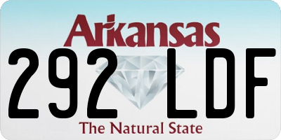 AR license plate 292LDF