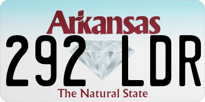 AR license plate 292LDR