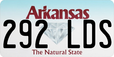 AR license plate 292LDS