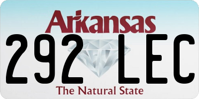 AR license plate 292LEC