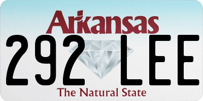 AR license plate 292LEE