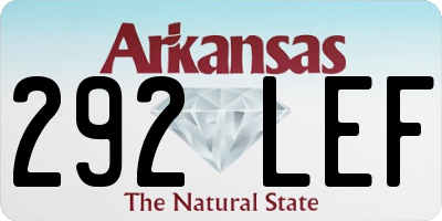 AR license plate 292LEF