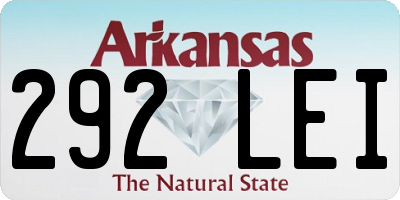AR license plate 292LEI