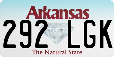AR license plate 292LGK