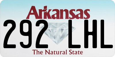 AR license plate 292LHL
