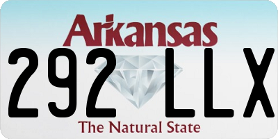 AR license plate 292LLX