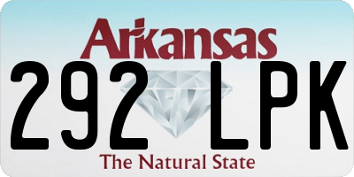 AR license plate 292LPK