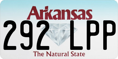 AR license plate 292LPP
