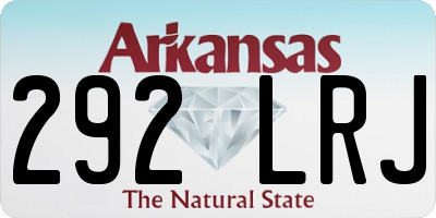 AR license plate 292LRJ