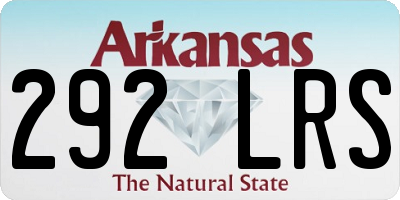 AR license plate 292LRS