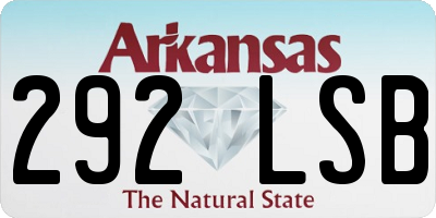 AR license plate 292LSB