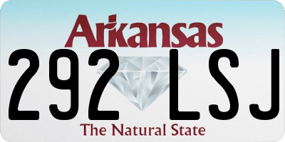 AR license plate 292LSJ