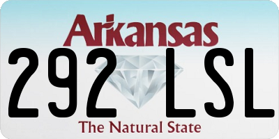 AR license plate 292LSL