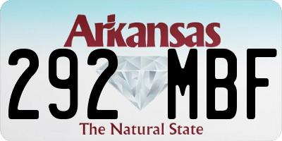 AR license plate 292MBF