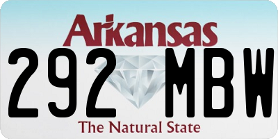 AR license plate 292MBW