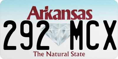 AR license plate 292MCX