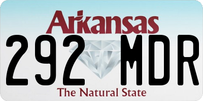 AR license plate 292MDR